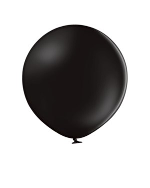 Lateksballonger (2stk): Black (Pastel) - 60cm