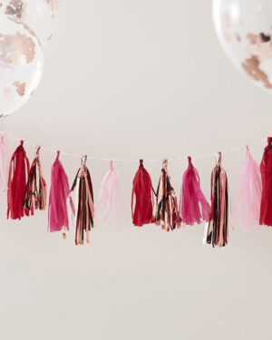 Girlander / Dusker: Rosegull, Rosa & Rød - 2m
