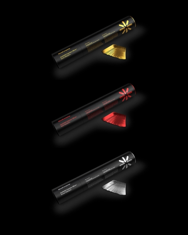 Konfettikanon: Flere farger - 28cm