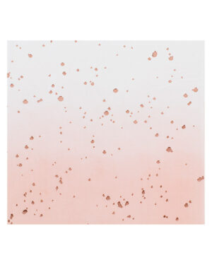 Servietter (16stk): Rosegull prikker - 18 x 17cm