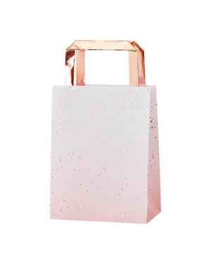 Gavepose / Godtepose (5stk): Rosa & Rosegull - 27 x 17cm