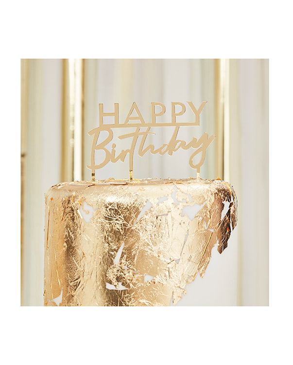 Kaketopp: "Happy Birthday" - 11 x 12cm - Bilde 2