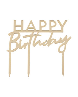 Kaketopp: "Happy Birthday" - 11 x 12cm