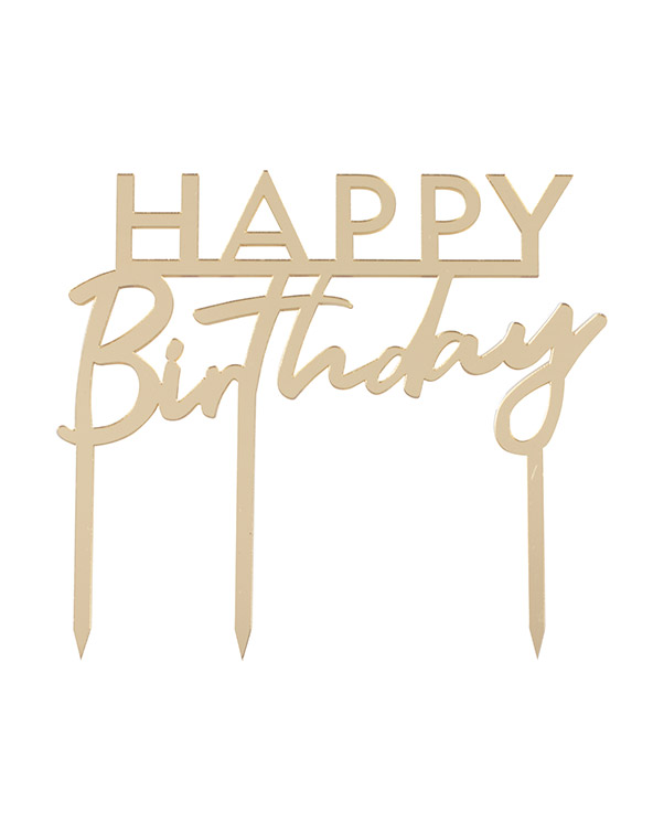 Kaketopp: "Happy Birthday" - 11 x 12cm