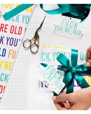 Gavepapir: "Fuck You're Old"