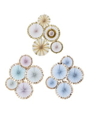 Vifter (5stk): Flere farger med Gull - 38-28cm