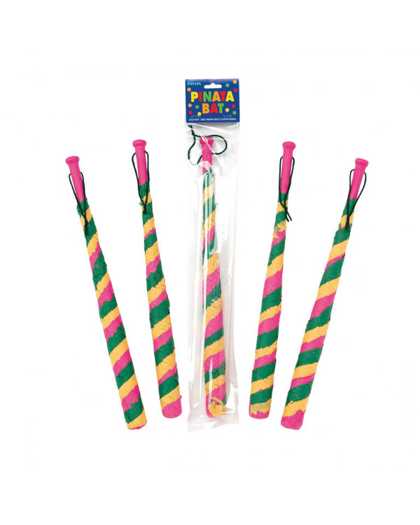 Klubbe / Pinne: til Pinata (i tre) - Fargerik - 45cm
