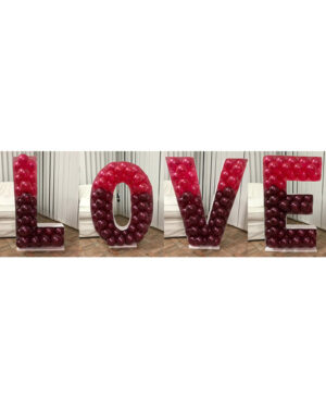 Mosaikkramme til ballonger: Ulike bokstavaer - 120cm