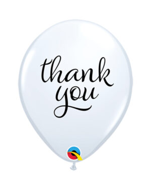Lateksballonger (25stk): "Thank You" - 28cm
