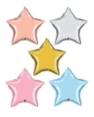 Folieballong: Stjerne - Flere farger - 23cm