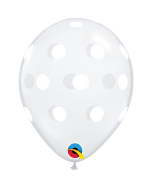 Lateksballonger (100stk): Polka Dots - 12,5cm
