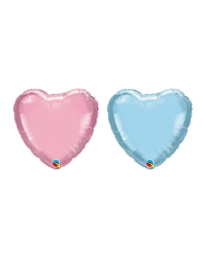 Folieballong: Hjerte - Flere farger (Perlefarget)- 10cm
