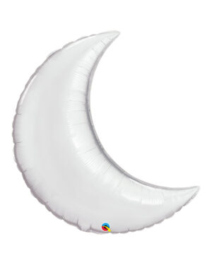 Folieballong: Sølv Måne - 89cm