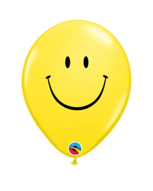 Lateksballonger (6stk): Emoticon - Smiley - 28cm