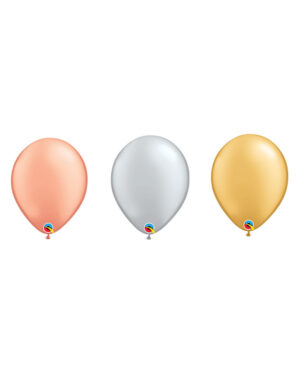 Lateksballonger (100stk): Flere farger (Metallic) - 28cm