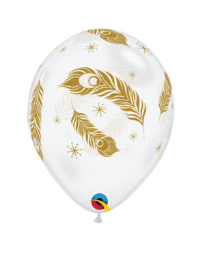 Lateksballonger (25stk): Påfugl Fjær - 28cm