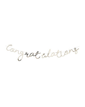 Banner / Girlander:"Congratulations" - Gull - 1,5m