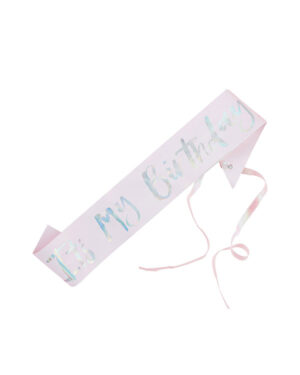 Ordensbånd / Sash: "It's My Birthday" - Rosa