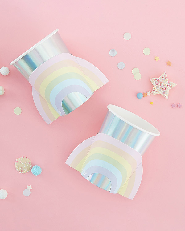 Kopper (8stk): Regnbue - 11 x 10cm - Bilde 2