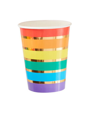 Kopper (8stk): Regnbue - 7,5 x 9cm