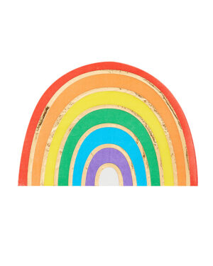Servietter (16stk): Regnbue - 16,5 x 11,5cm