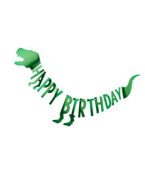Banner / Girlander: "Happy Birthday" - Dinosaur - 2m
