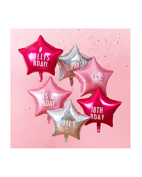 Folieballonger (6stk): Personlig Tekst - 43cm - Bilde 2