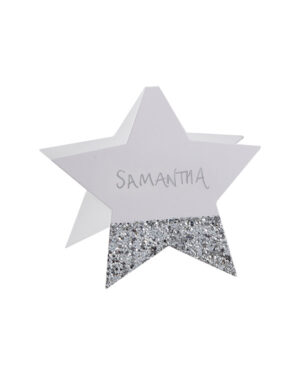 Bordkort (6stk): Stjerne - 10cm