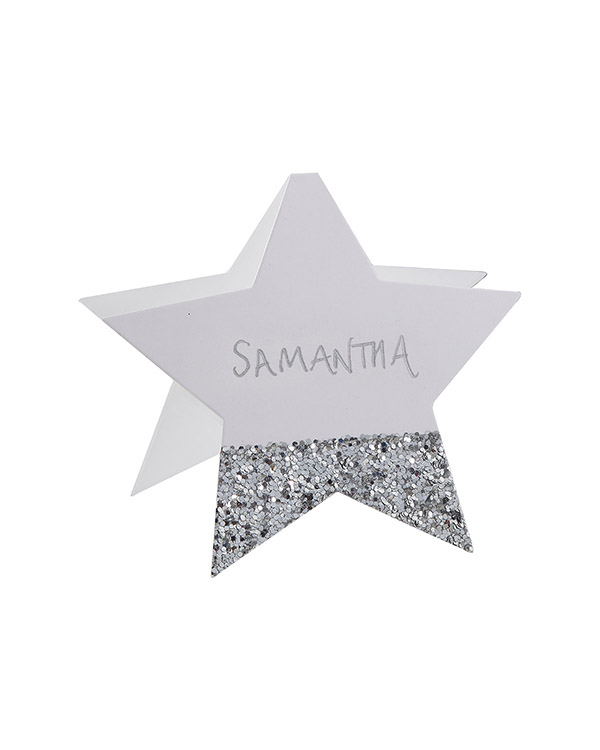 Bordkort (6stk): Stjerne - 10cm