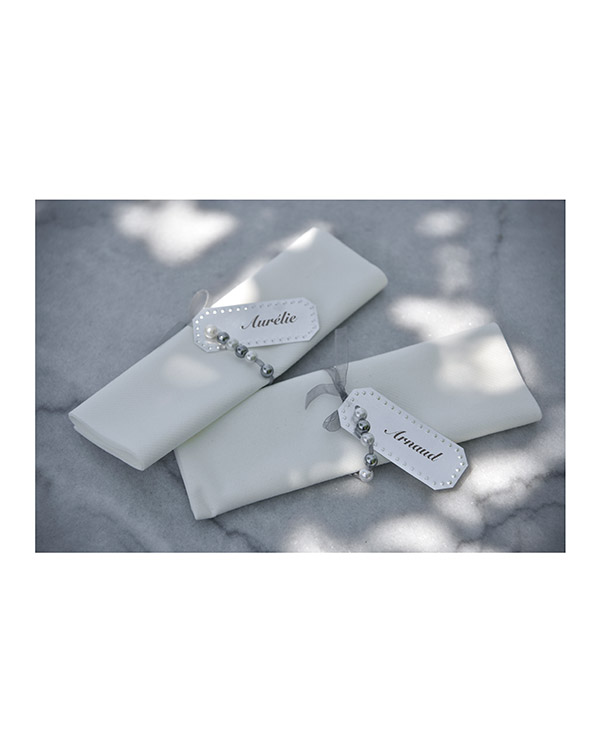 Dekorasjon (50stk): Perler - Hvit - 0,8cm - Bilde 2