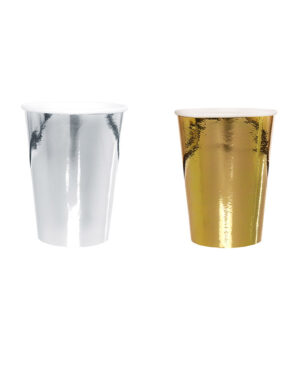 Kopper (10stk): Flere farger - Skinnende - 9,7cm