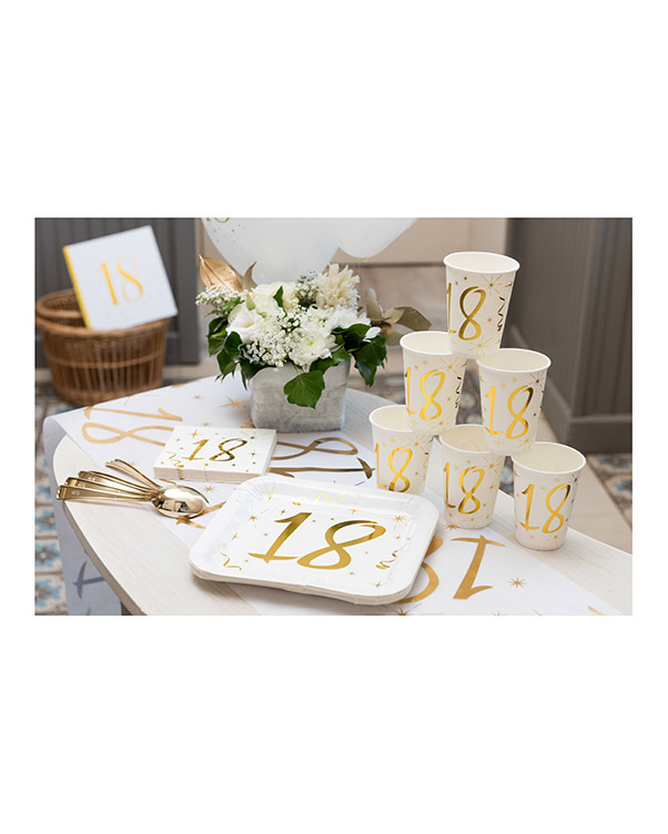 Tallerkener (10stk): Ulike tall - Firkantet - Gull - 23cm - Bilde 2