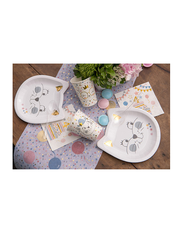 Tallerkener (10stk): Katt - 18cm - Bilde 2