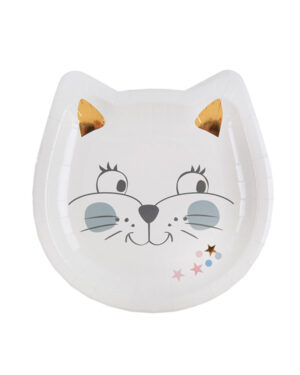 Tallerkener (10stk): Katt - 18cm