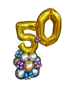 Borddekorasjon: Metallic flowering 50