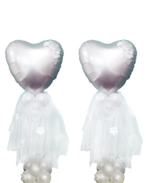 Borddekorasjon: Ballerina heart centerpiece