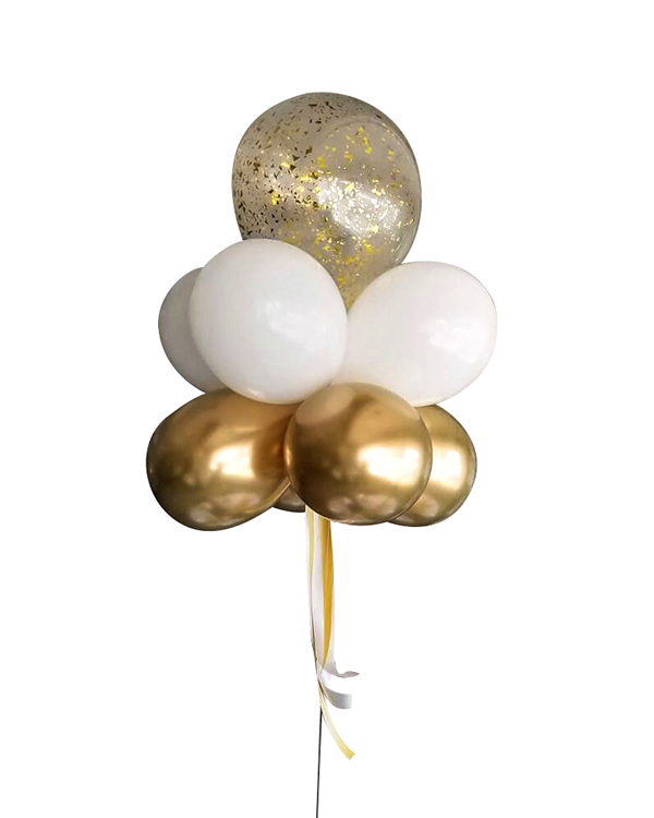 Borddekorasjon: Golden bow bouquet