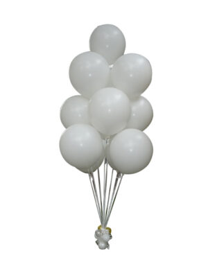 Ballongbukett: Hvit Drøm Jumbo