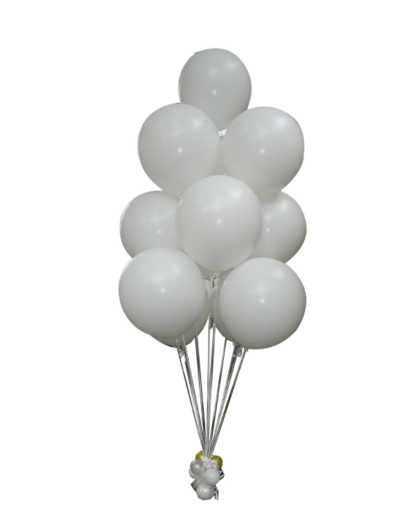 Ballongbukett: Hvit Drøm Jumbo