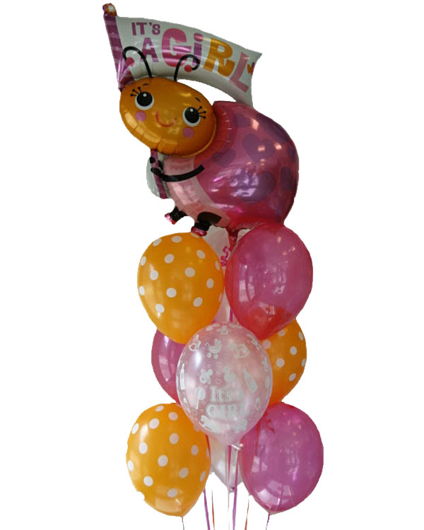 Ballongbukett: Marihøne - It's a Girl