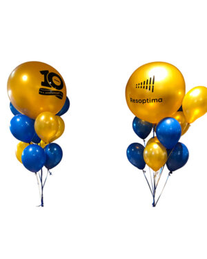 Ballongbukett: Blue and Gold Jumbo