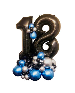 Organisk ballongbukett: 18 cluster