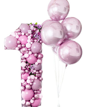 Mosaikk tall & orbz bukett: U only turn one year old once