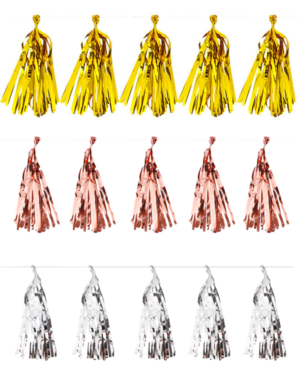 Tassels (Folie - 5stk): Flere farger - 35cm