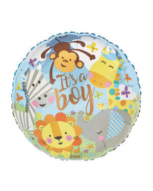 Folieballong: "It's a boy" - Zoo - 43cm