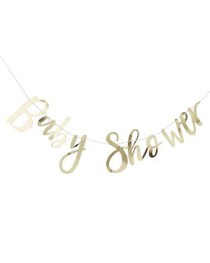 Banner / Girlander: "Baby Shower" - Gull - 1,5m