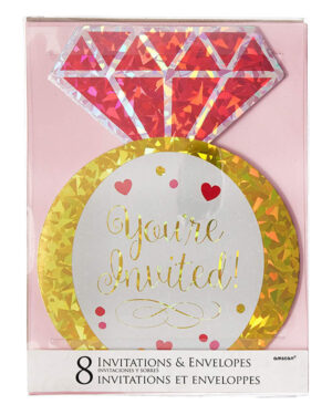 Invitasjonskort (8stk): Ring - "You're Invited"