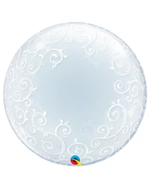 Bubbleballong: Gjennomsiktig med motiv - Gjennomsiktig - 61cm