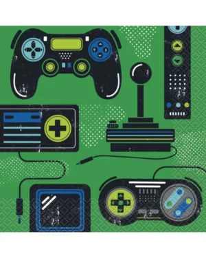 Servietter (20stk): Foliekant - Lys blå