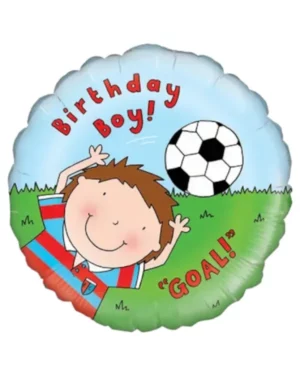 Folieballong: "Birthday Boy! Goal!" - 45cm